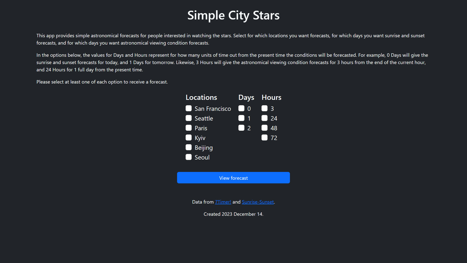 Simple City Stars